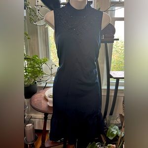 Abercrombie & Fitch Beaded Neckline Midi Dress